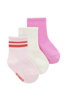 Baby Pattern Rib Crew Sock 3 Pack