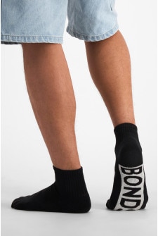 Mens Logo Cushioned Quarter Crew 3 Pack