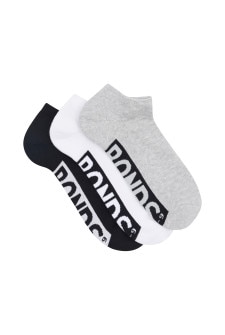 Mens Logo Cushioned Low Cut Socks 3 Pack