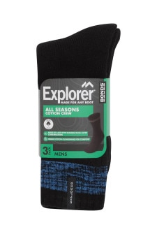 Explorer All Seasons Cotton Crew 3 Pack