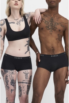 Jonti (they/them) wears a size 10, is 173cm tall, with 85cm bust and 67cm waist. Blu (they/them) wears size 12, is 176cm tall, with 89cm chest and 73cm waist.