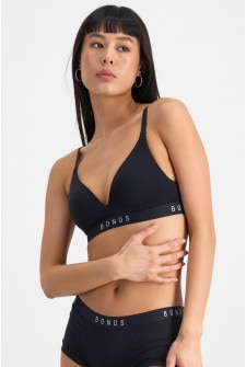 Bonds Originals Wirefree Tee Shirt Bra Black
