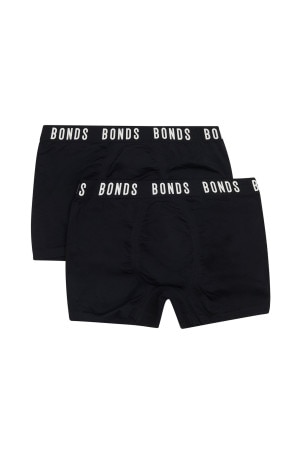 Bonds Boys Super Stretchies Trunk 2 Pack Black