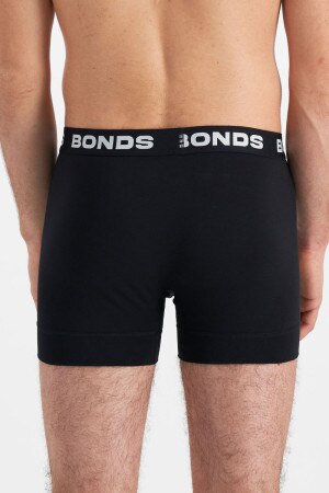 12 X Mens Bonds Total Package Trunks Underwear Charcoal / Pink