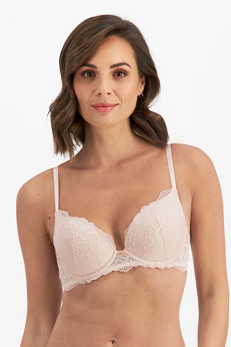 Temple Luxe Lace Level 2 Push Up Bra, Womens Bra