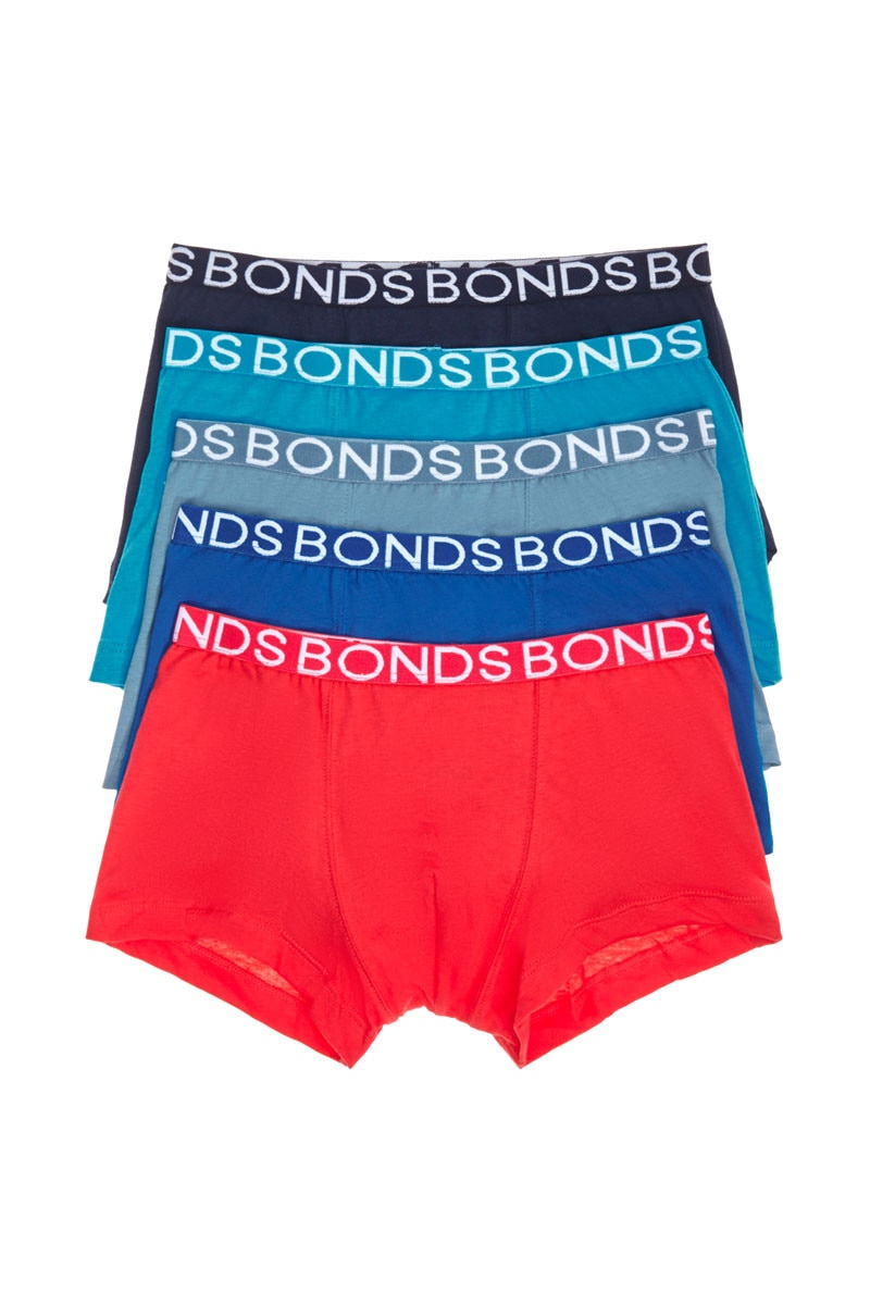 Bonds Boys Trunk 5 Pack | Boys Underwear | UWYE5W