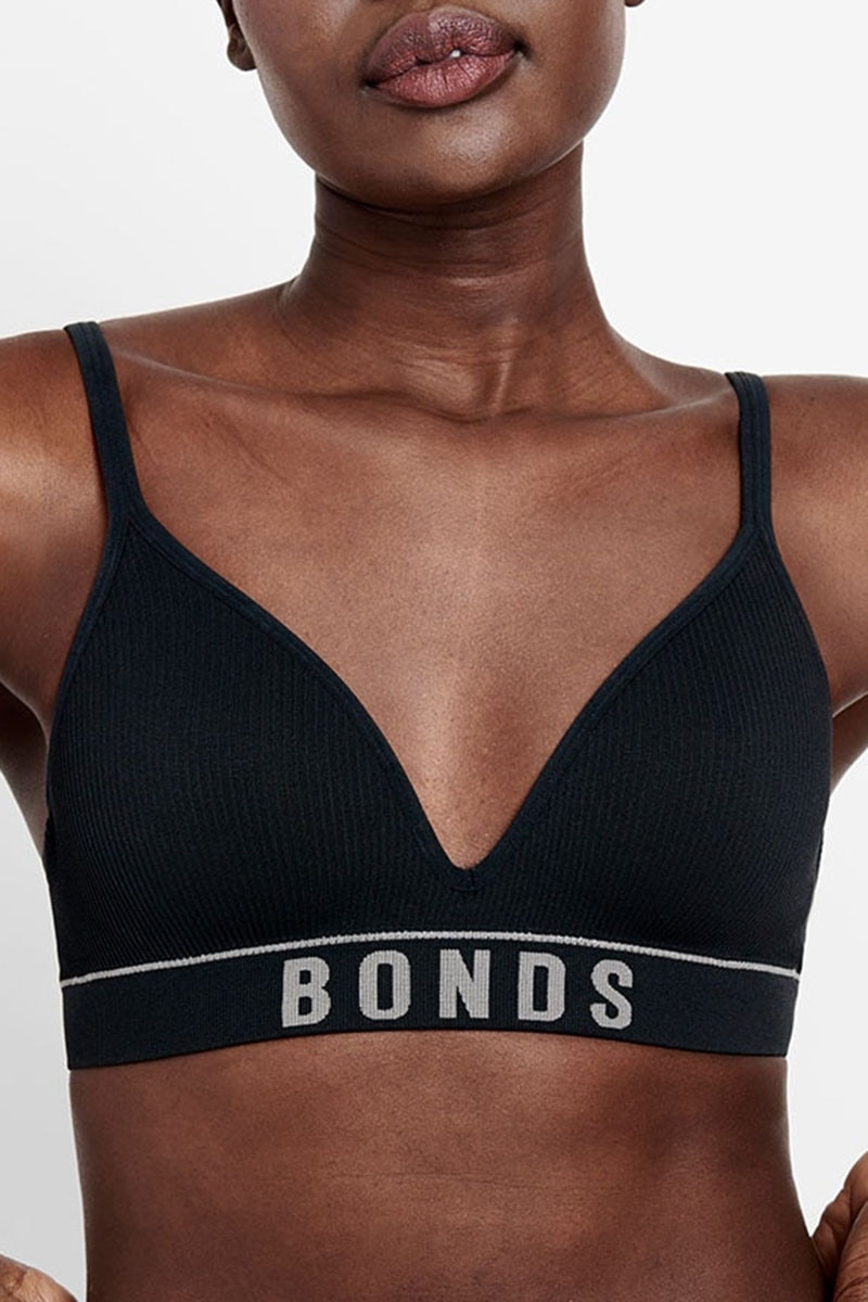 Bonds Women's Retro Rib Wirefree Bra - Pink - Size 16