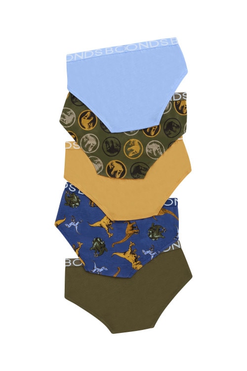 Bonds X Jurassic Park Boys Brief 5 Pack