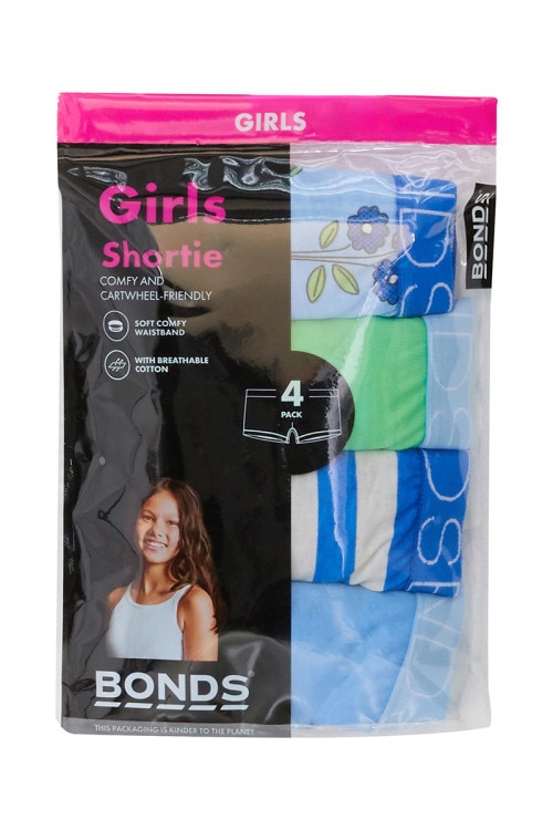 Girls Shortie 4 Pack