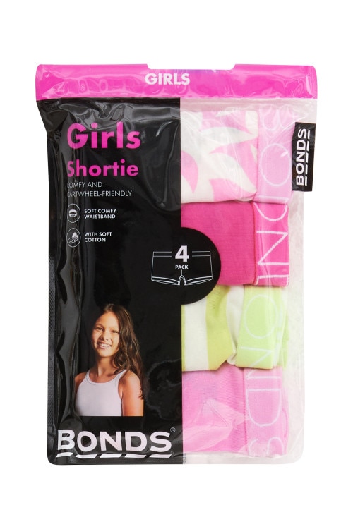 Girls Shortie 4 Pack