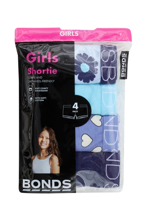 Girls Shortie 4 Pack