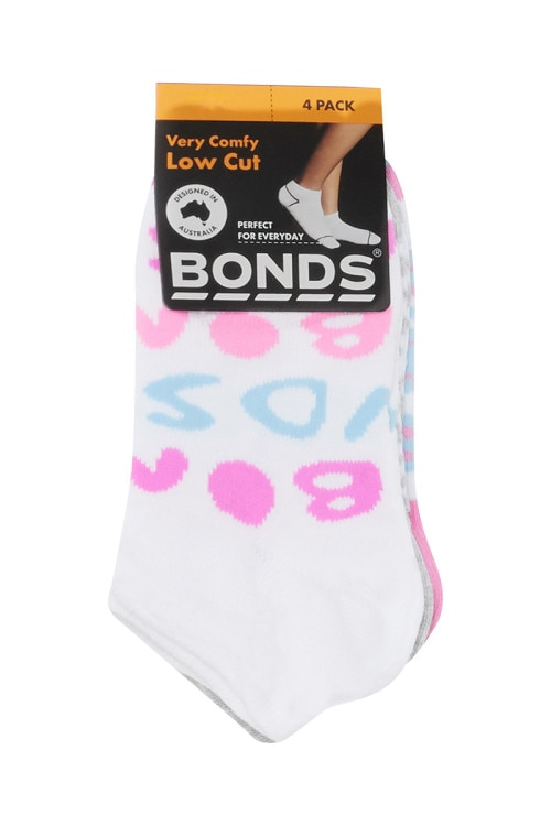 Kids Fashion Low Cut Socks 4 Pack