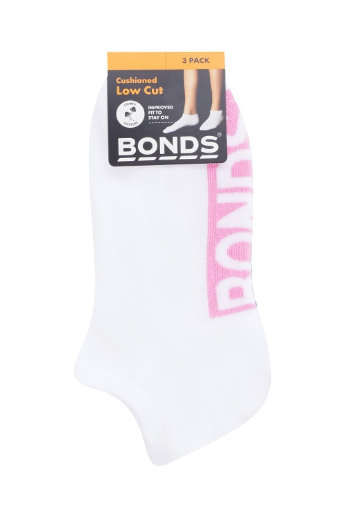 Kids Logo Cushioned Low Cut Socks 3 Pack