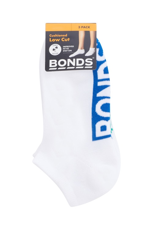 Kids Logo Cushioned Low Cut Socks 3 Pack