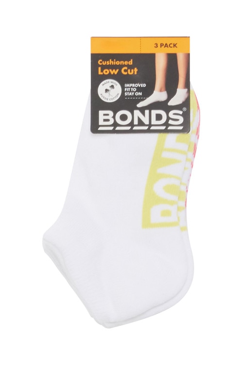Kids Logo Cushioned Low Cut Socks 3 Pack