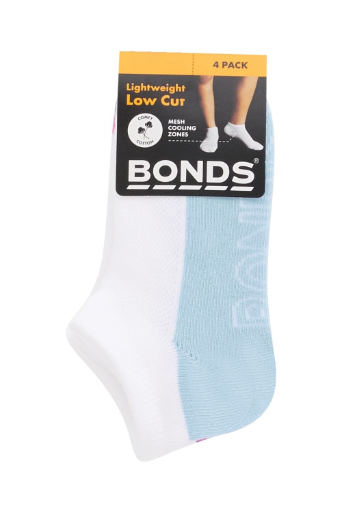 Kids Logo Light Low Cut Socks 4 Pack