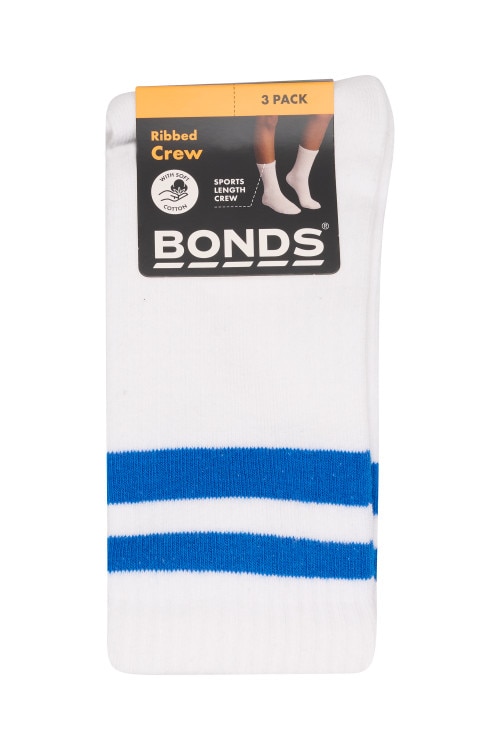 Kids Rib Crew Socks 3 Pack