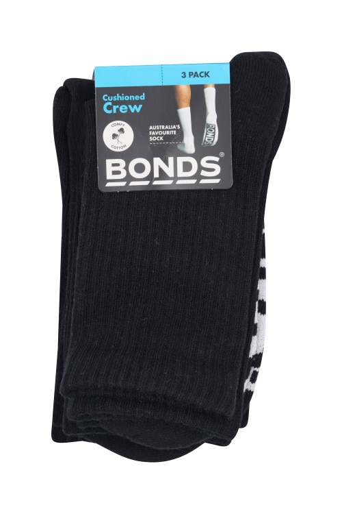 Mens Logo Cushioned Crew 3 Pack