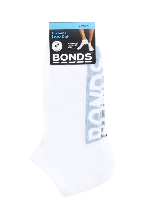 Mens Logo Cushioned Low Cut Socks 3 Pack