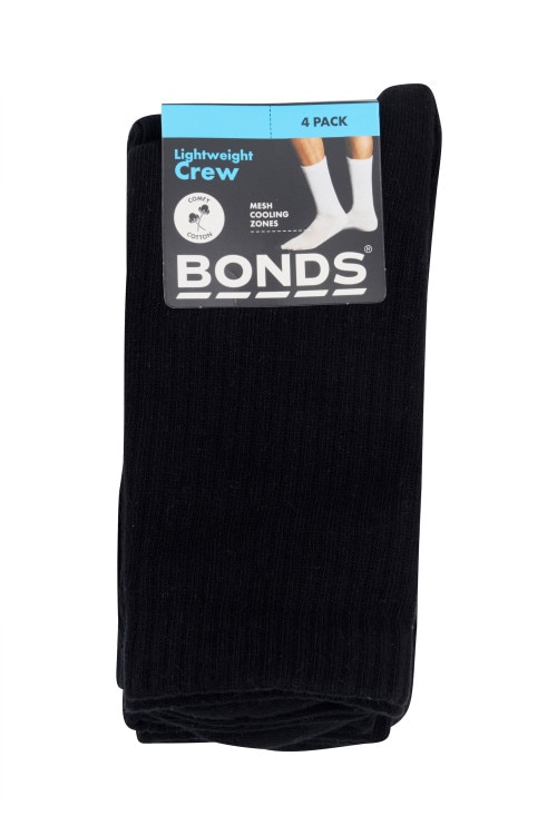 Mens Logo Lightweight Crew 4 Pack