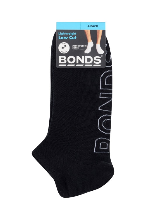 Mens Logo Lightweight Low Cut 4 Pack