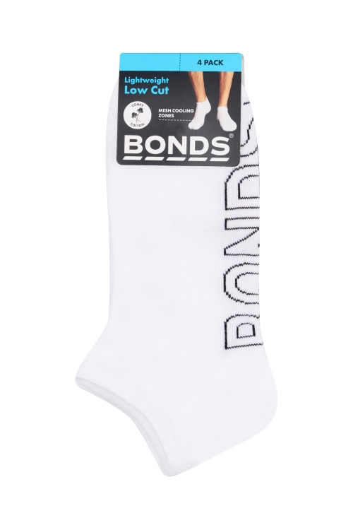 Mens Logo Lightweight Low Cut 4 Pack