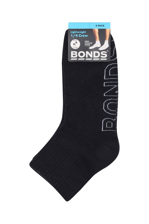 Mens Logo Lightweight Quarter Crew 4 Pack