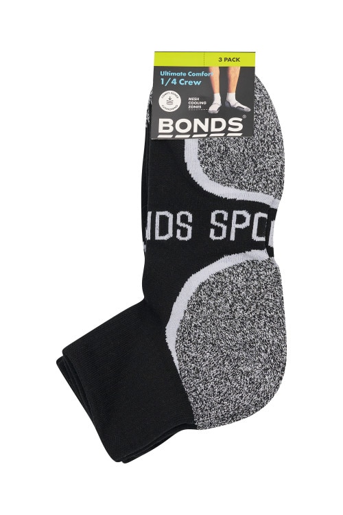 Mens Ultimate Comfort 1/4 Crew 3 Pack