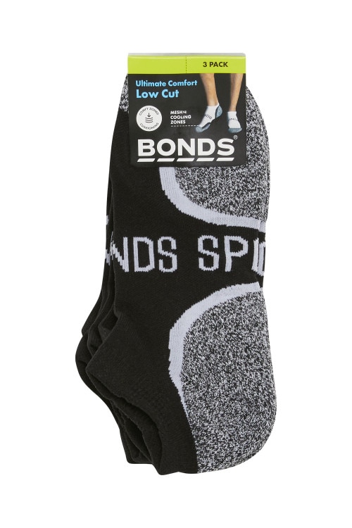 Mens Ultimate Comfort Low Cut 3 Pack