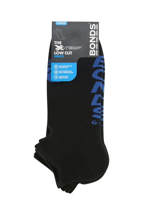 Mens X-Temp Low Cut Socks 3 Pack