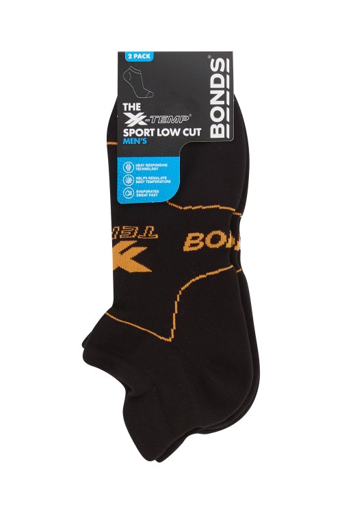 Mens X-Temp Sport Low Cut Socks 2 Pack