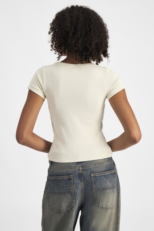 Organic Rib Scoop Tee