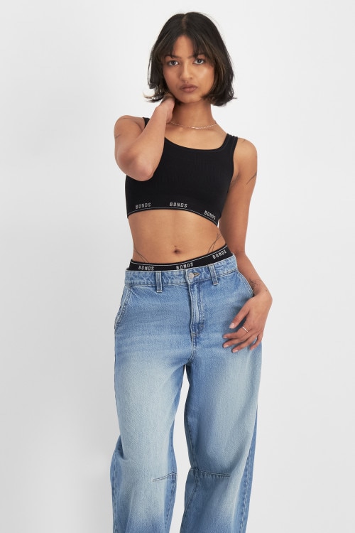 Originals Viscose Bamboo Rib Crop