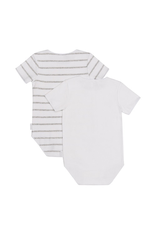 Rib Short Sleeve Bodysuit 2 Pack