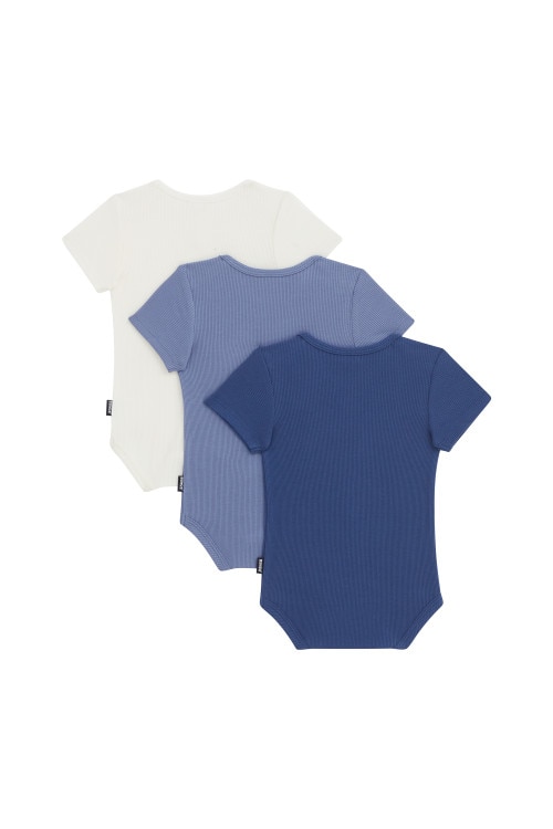 Essentials Rib Shortsleeve Bodysuit 3 Pack