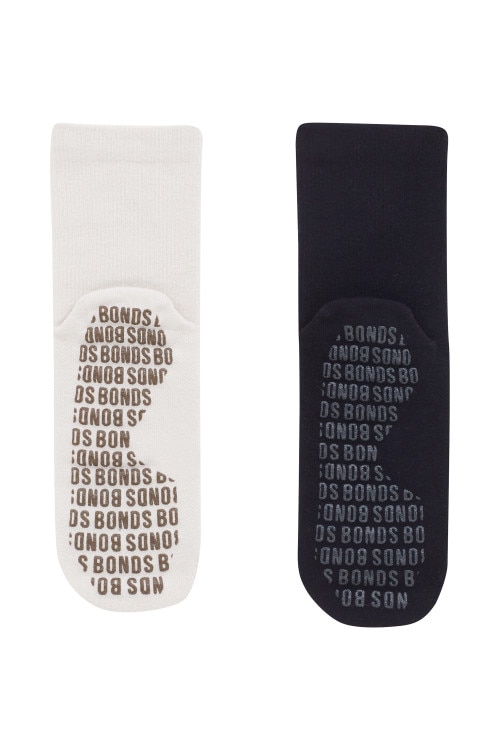 Womens Grip Half Crew Socks 2 Pack
