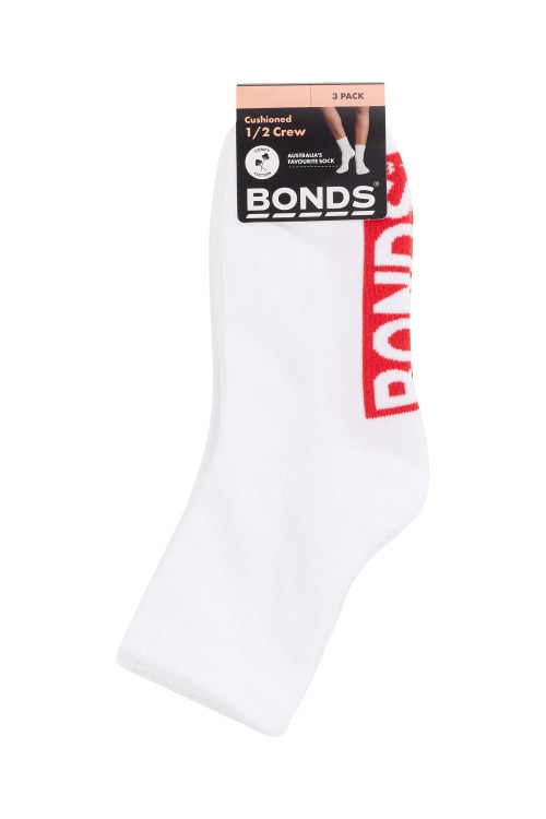 Womens Logo Cushioned Half Crew 3 Pack