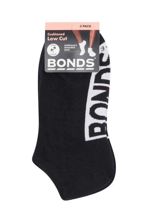 Womens Logo Cushioned Low Cut 3 Pack