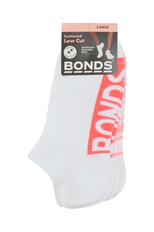 Womens Logo Cushioned Low Cut Socks 3 Pack