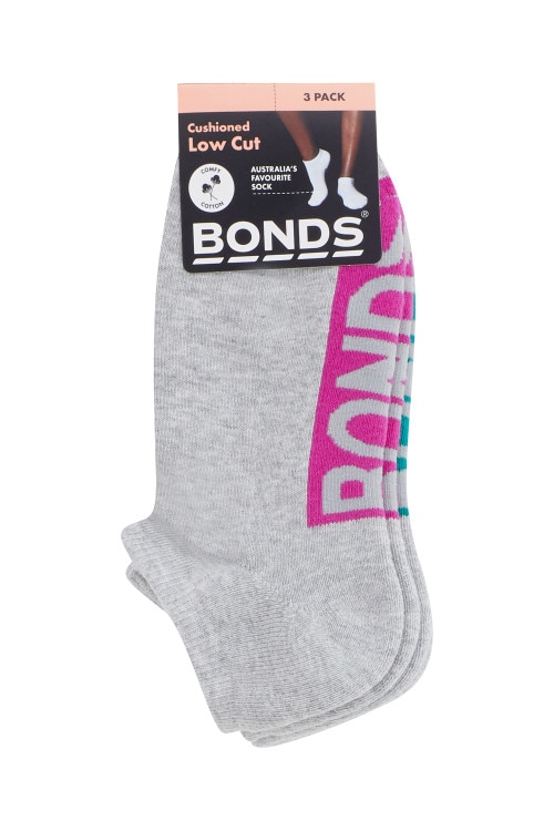 Womens Logo Cushioned Low Cut Socks 3 Pack