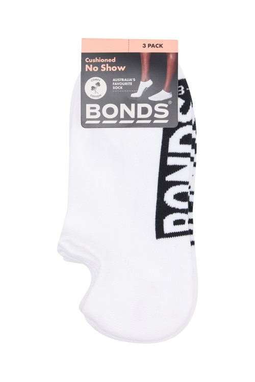 Womens Logo Cushioned No Show 3 Pack