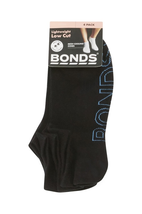 Womens Logo Light Low Cut Socks 4 Pack