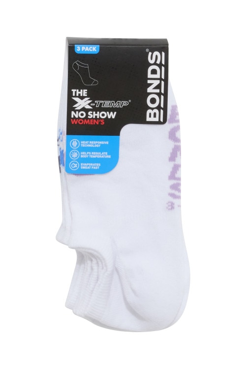 Womens X-Temp No Show Socks 3 Pack