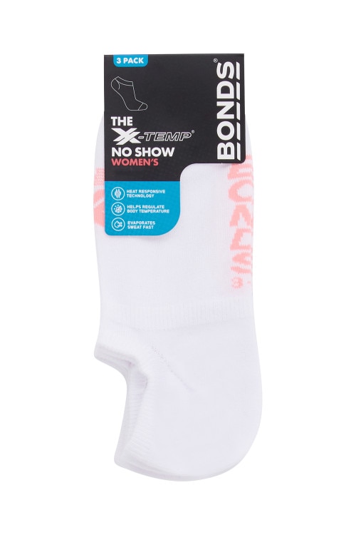 Womens X-Temp No Show Socks 3 Pack