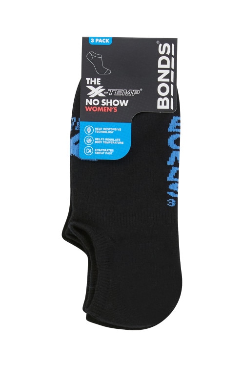 Womens X-Temp No Show Socks 3 Pack