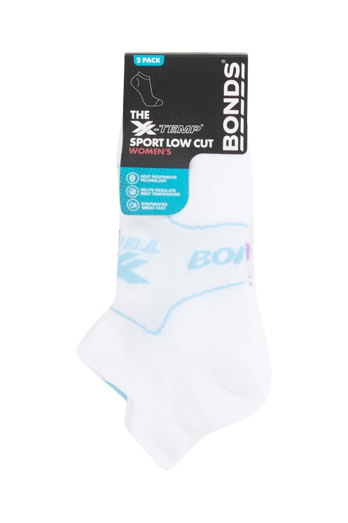 Womens X-Temp Sport Low Cut Socks 2 Pack