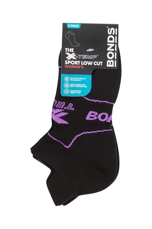 Womens X-Temp Sport Low Cut Socks 2 Pack