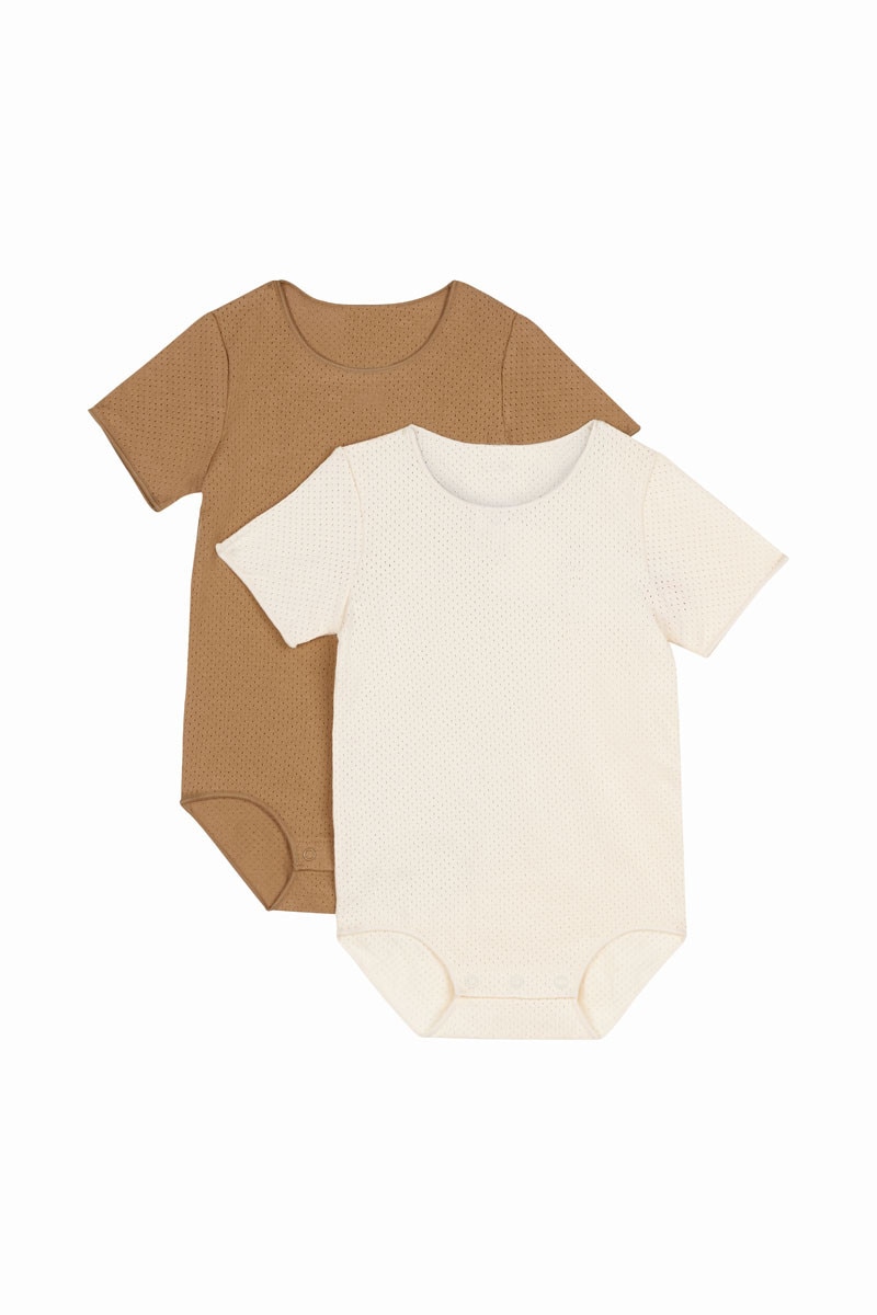 Bonds Wondercool Eyelet Short Sleeve Bodysuit 2 Pack | Baby Baby ...