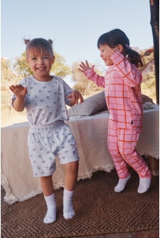 Kids Pointelle Short Sleeve Sleep Set