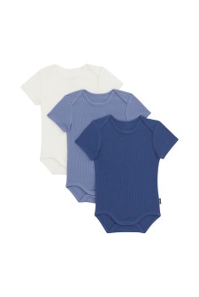 Essentials Rib Shortsleeve Bodysuit 3 Pack